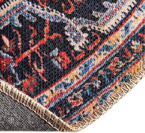 Miniatura 8 de Rugs.com Timeless Collection - Alfombra ovalada de tejido plano burdeos de 2 x 3 pies perfecta para salas de estar, comedores grandes, planos