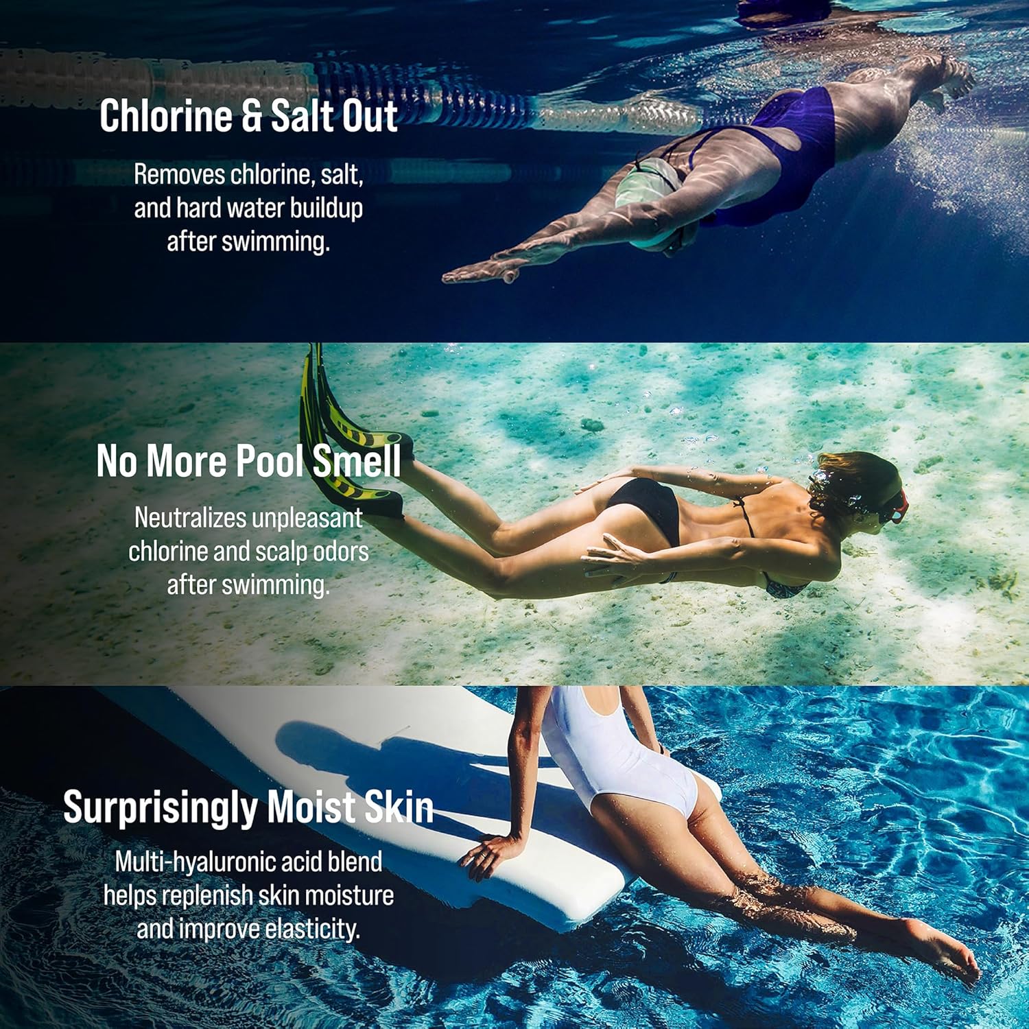 SOOO Swim Body Wash, Chlorine Removal After Swim Body Wash for Swimmers, Removes Salt & Residue, Hydrating Soothing dry itchy Skin, Centella Asiatica, Citrus Scent, Silicone-Free Paraben-Free 16.9 Oz