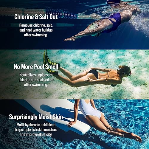 Miniatura 3 de SOOO Jabón corporal de natación de 16.9 onzas  Elimina cloro, sal y residuos para nadadores  calma e hidrata la piel después de nadar  Sin silicona