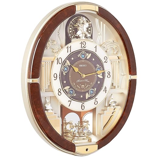 SEIKO Melodies in Motion Wall Clock, Golden Trumpets SEIKO Melodies in Motion Wall Clock, Golden Trumpets product image