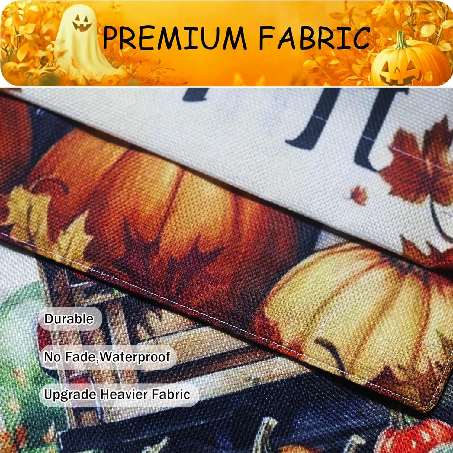 Hello Fall Dogs 12x18 Double Sided Garden Flag,Pumpkin Farmhouse Small Yard Flag for Outside Decoration Autumn Welcome Seasonal Yard Outdoor Burlap Flag - Image 7