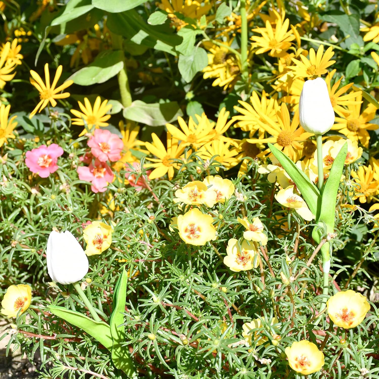 Mandy's 20pcs White Artificial Tulip Silk Flowers 13.5" for Home Kitchen Wedding Decorations : Home & Kitchen