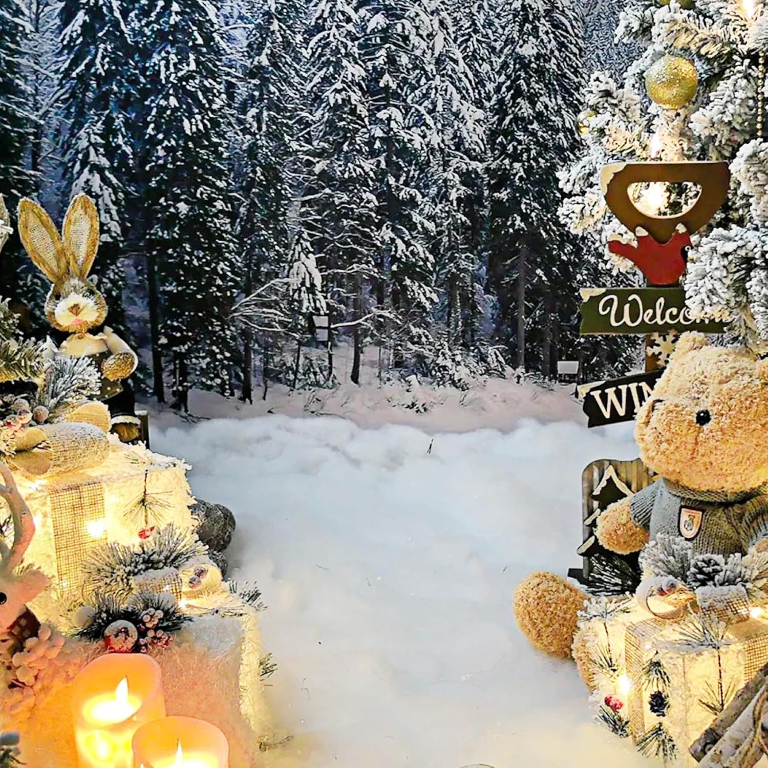 winemana Snow Blanket Roll & Christmas Penguin Decor