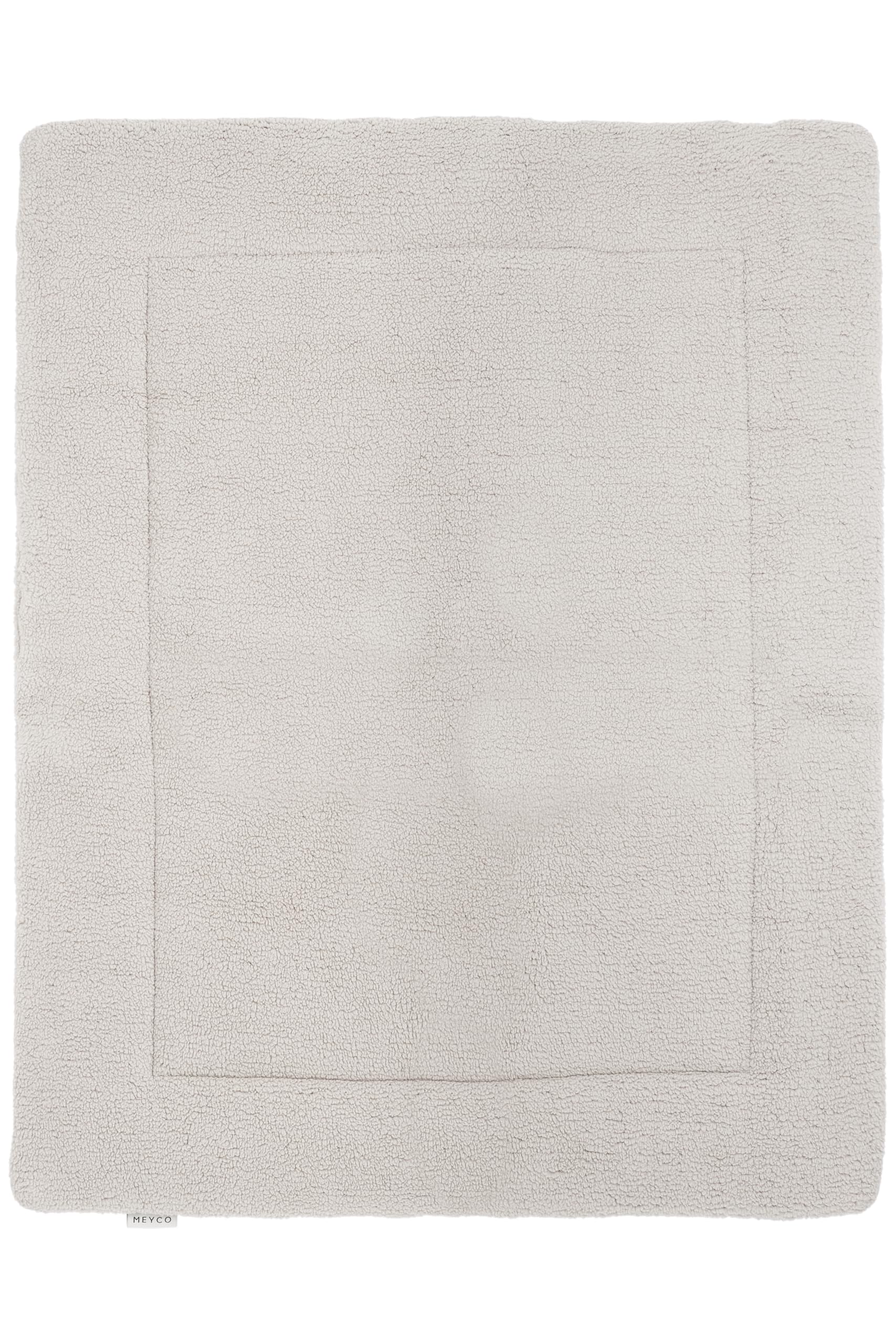 Meyco Laufgittereinlage Teddy, Baby Laufstall Einlage (Krabbelmatte für Babys, Spielmatte für Laufstall, besonders weich, 80 x 100 cm), Greige