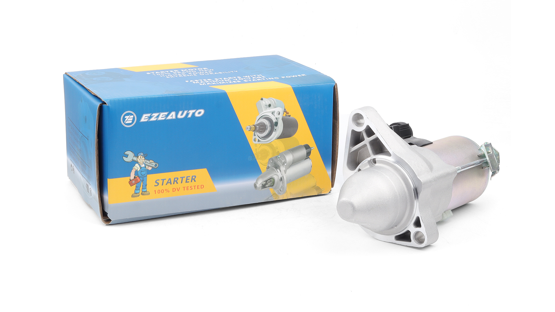 Image of Ezexpreze 17958N Starter Compatible with Honda Civic 2006 2007 2008 2009 2010 2011 1.8L, 12V 1.2KW 9-Teeth Clockwise, OE#, 31200-RNA-A51,SM71001,41054130