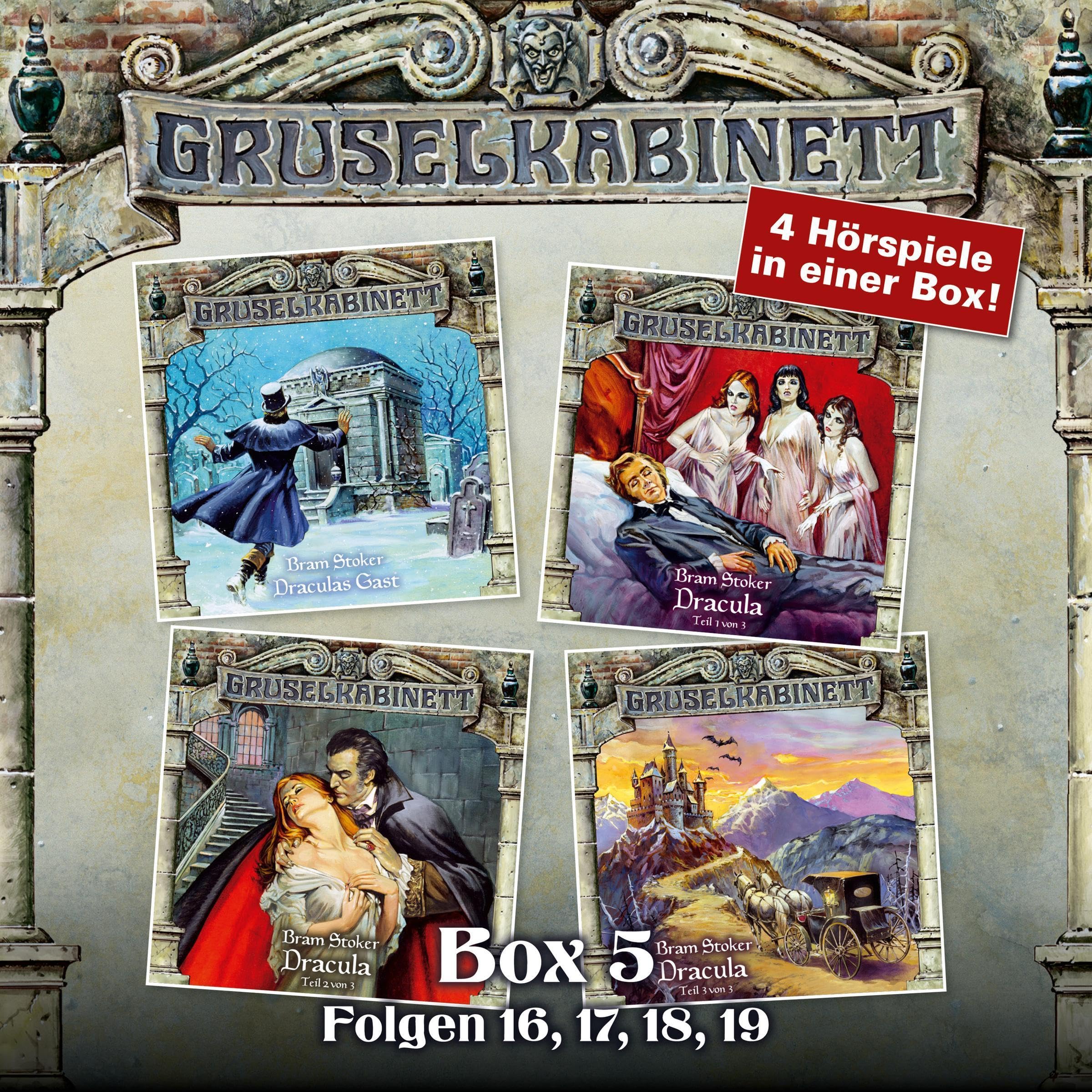 Cover art for Gruselkabinett Box 5 - Folgen 16, 17, 18, 19