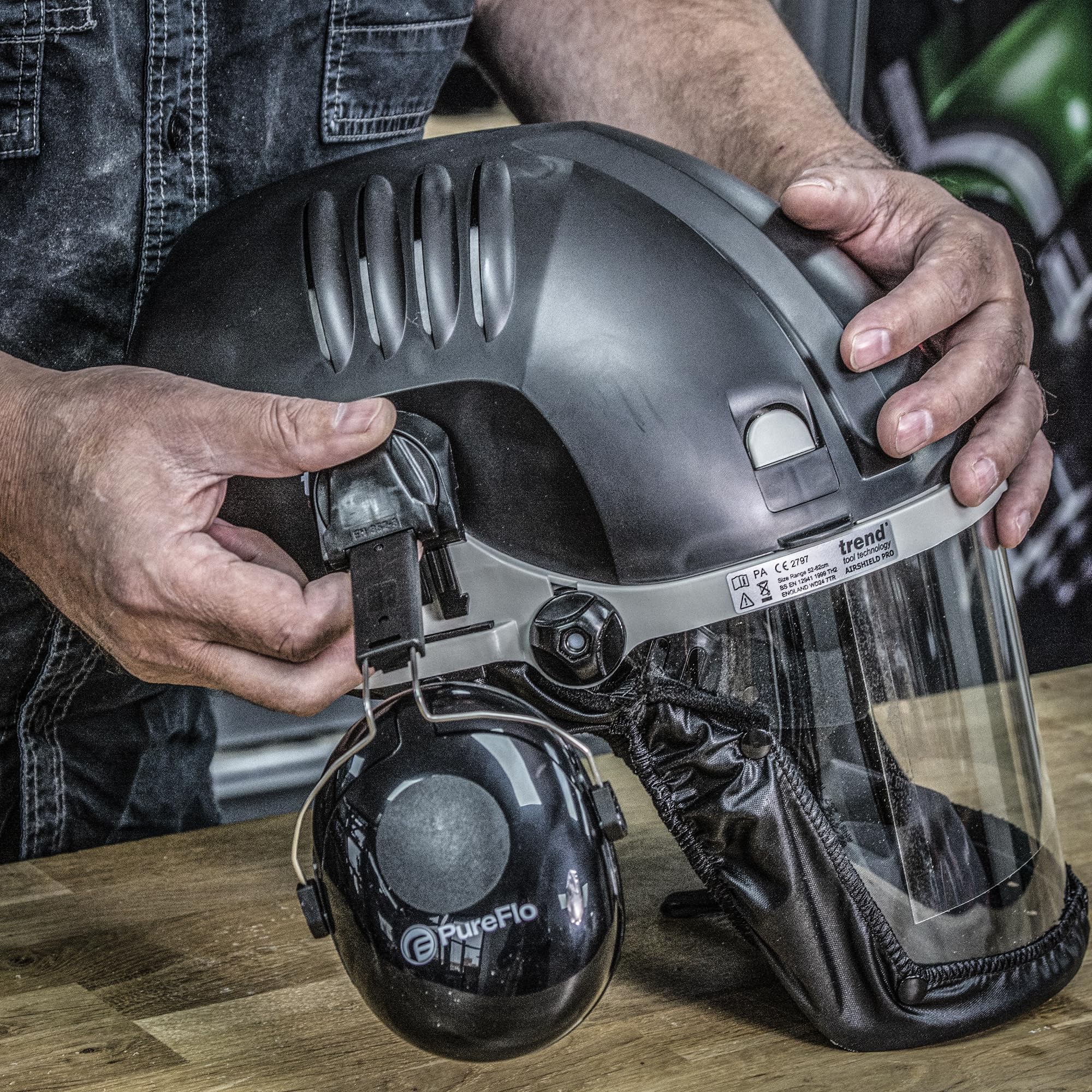 TREND Airshield Pro Masque facial et respiratoire pour le travail du bois