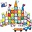Anbalulu Magnetic Building Tiles, 134PCS Large Magnet Building Set,Magnetic Blocks, 3D STEM Stacking Toys, Magnets Toy for Kids Boys Girls