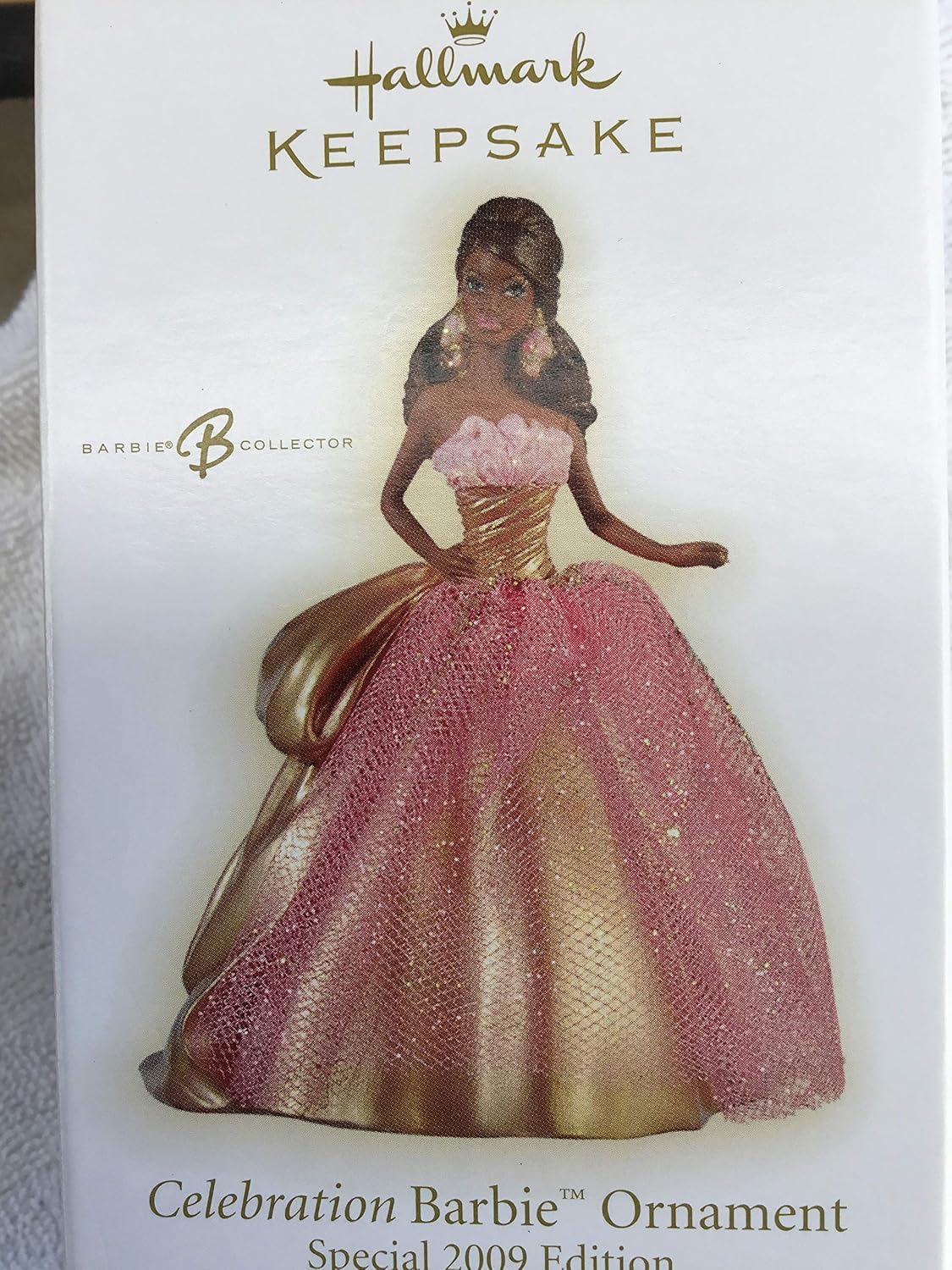 QXI1352 Celebration Barbie Special 2009 Hallmark Ornament Edition inspired by Holiday Barbie Doll African American