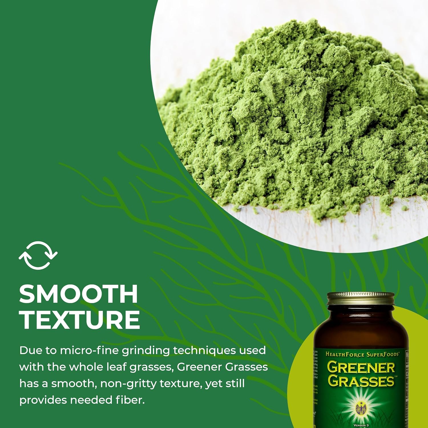HealthForce SuperFoods Greener Grasses Alkalizer Powder - 5 oz - Vegan Greens Powder, Superfood Complex, Great Source of Fiber, Promotes Healthy Gut - Gluten Free, Organic - 35 Servings