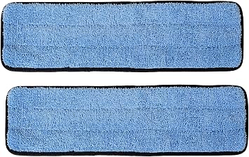 Real Clean 18 inch Microfiber Wet/Dust Mop Refill Pads for Flat Microfiber Mop Frames Pack of 2