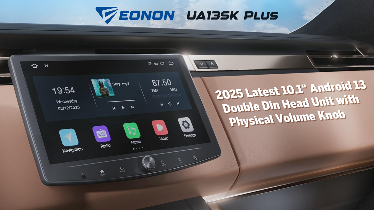 Eonon 10.1 Inch Android 13 Double Din Car Stereo for Apple CarPlay