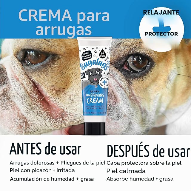 Foto 3 de 8 de BUGALUGS - Crema Hidratante para Pliegues en Perros y Gatos - Cuidado de Arrugas - Previene Irritaciones