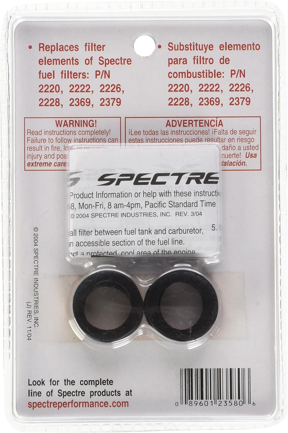 Spectre Performance 2358 Fuel Filter Replacement Element