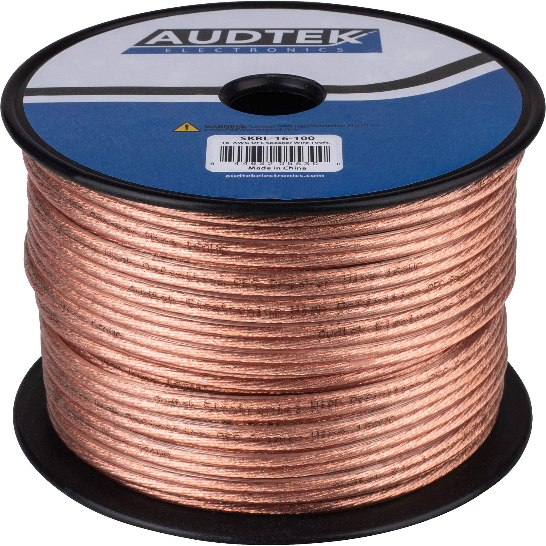 Audtek Electronics SKRL-16-100 16 AWG OFC Speaker Wire 100 ft.