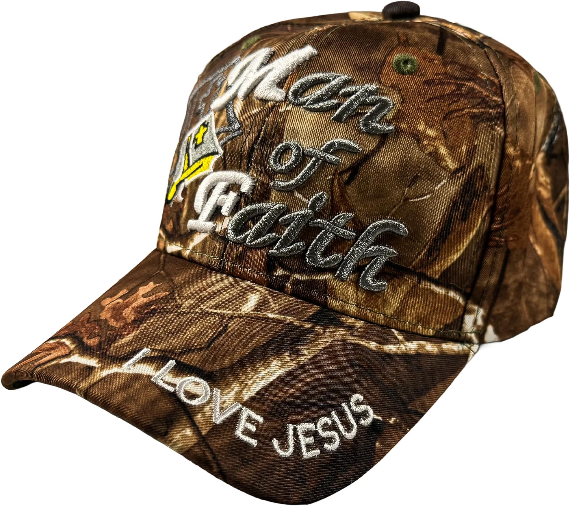 Embroidered Man of Faith Adjustable Baseball Cap - Multiple Colors Available