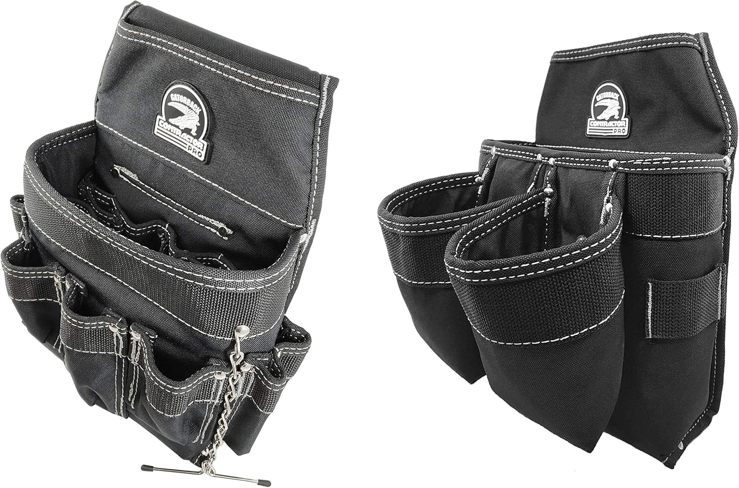 Professional Electrian's Tool and Fastener Pouch Set (Tool Belt Ready)