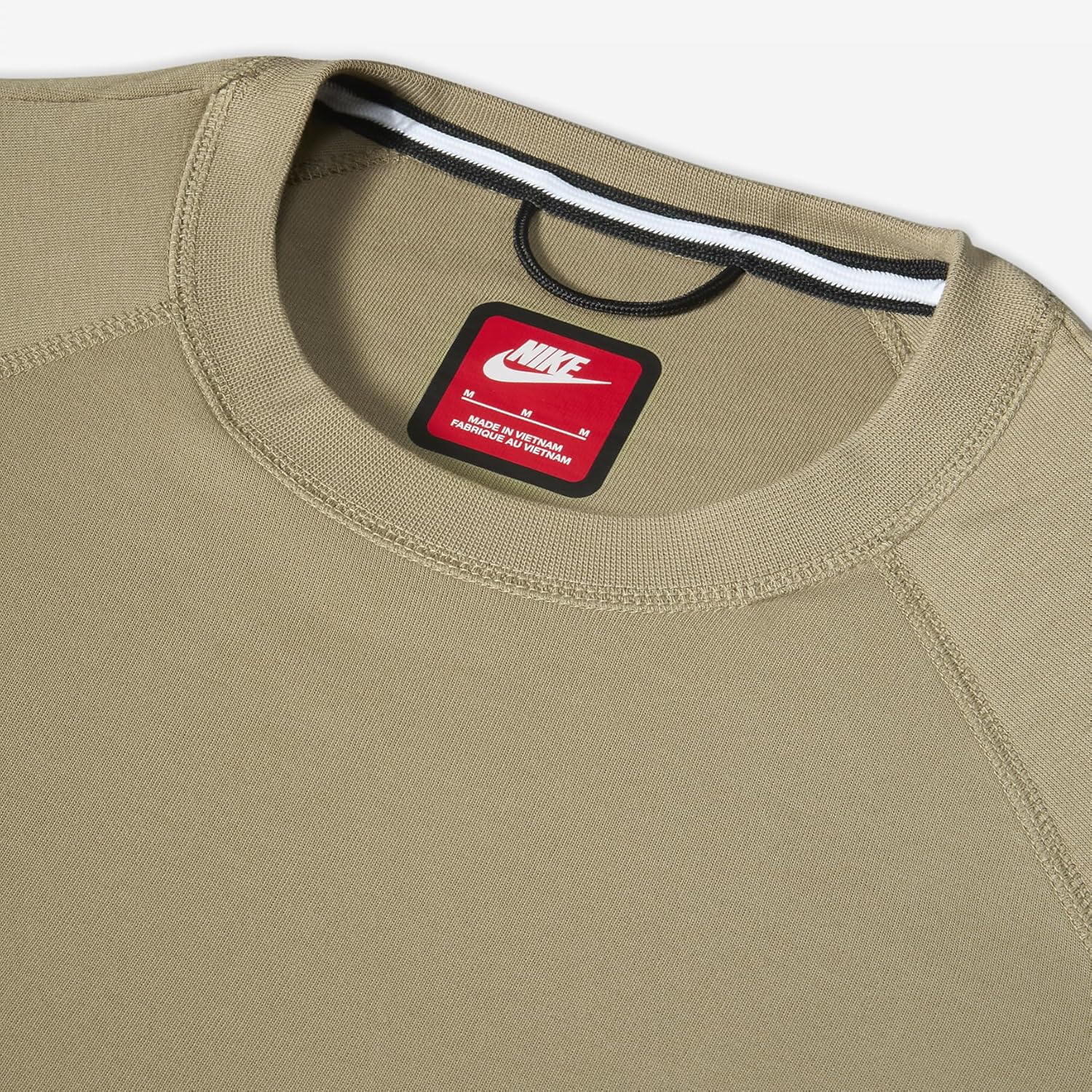 Nike Sportswear Tech Fleece Men's Crew (FB7916-276, Neutral Olive/Black) Size Small - Image 4