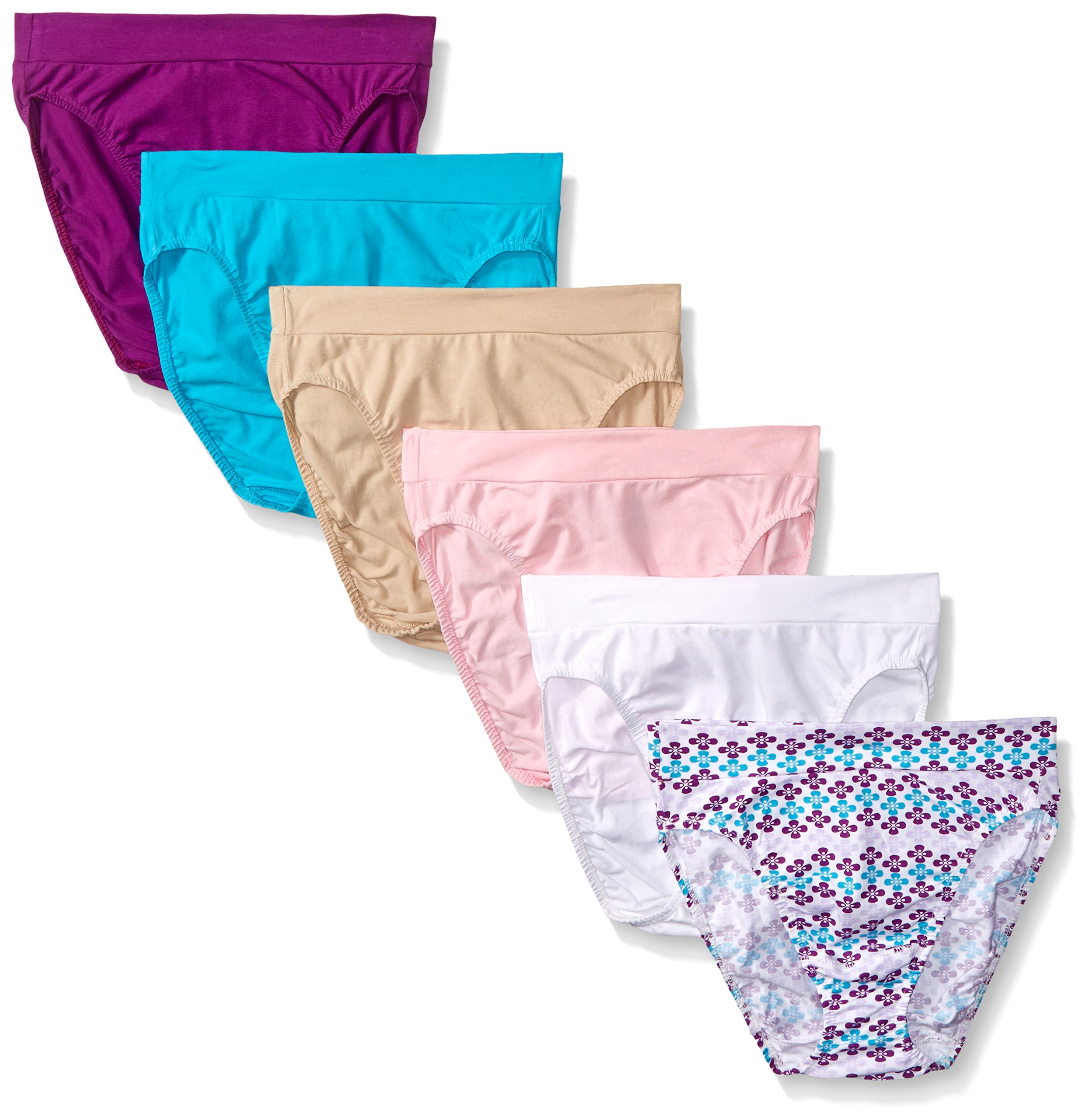 Fruit of the Loom Women's 6 Pack My Favorite Hi-Cut Panties
