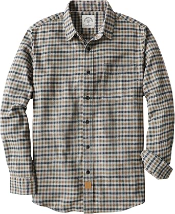 Dubinik 6 oz Flannel Shirt for Men Cotton Casual Long Sleeve Button Down | 100% Cotton, Soft, Warm, Chest Pocket, Classic Plaid Design, Durable, For Daily, Work, Outdoor, Holiday Wear, Western