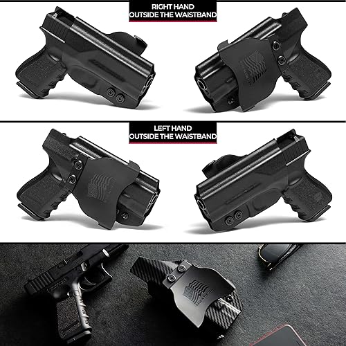 Miniatura 4 de Óptica redondeadaRMR Cut OWB Paddle KYDEX Holster  Retención 'Posi-Click'  Ajuste personalizado  Inclinación ajustable  100% fabricado en Estados