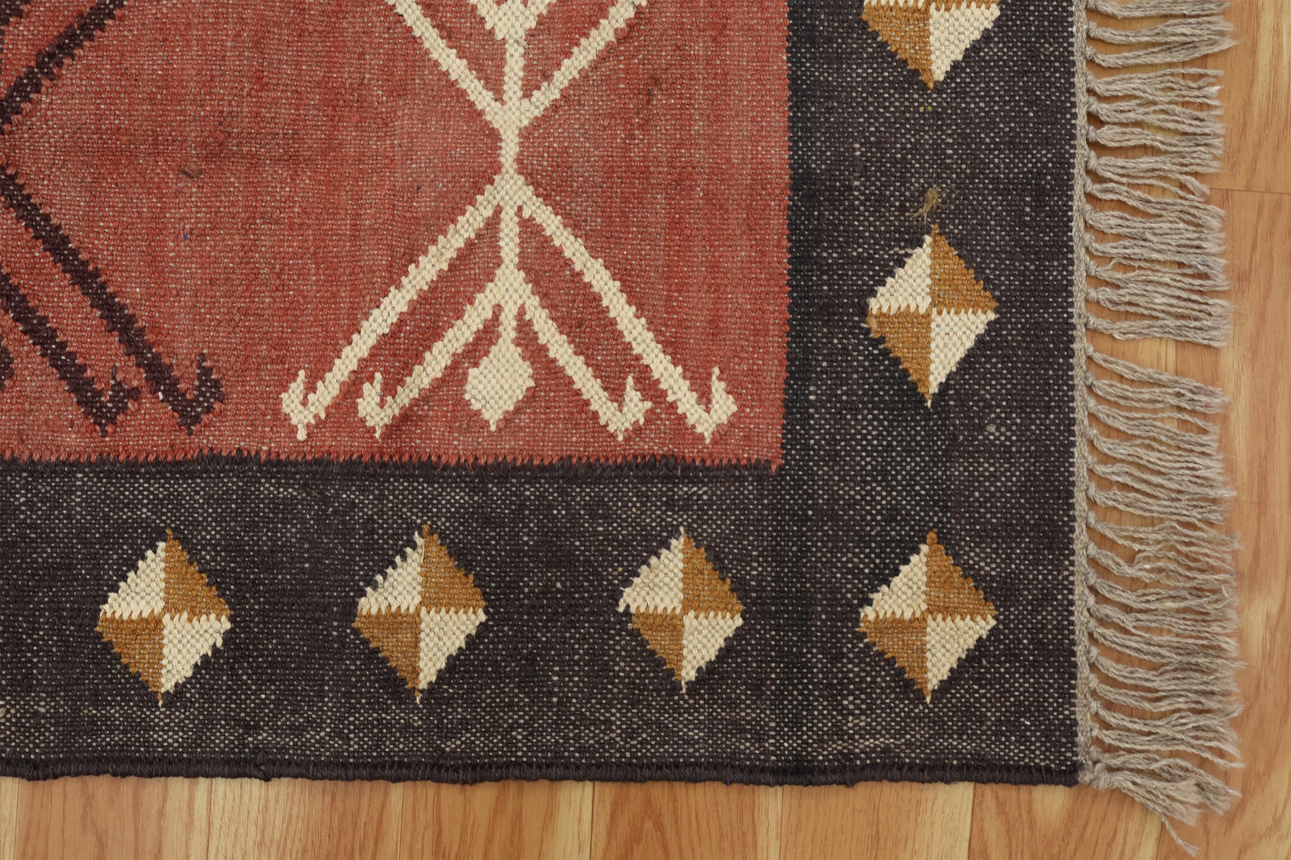 Tappeto Kilim reversibile, 5 x 20 cm, in lana e iuta, tessuto a mano, per interni ed esterni, ad alto traffico, per camera da letto, comodino, cucina, corridoio