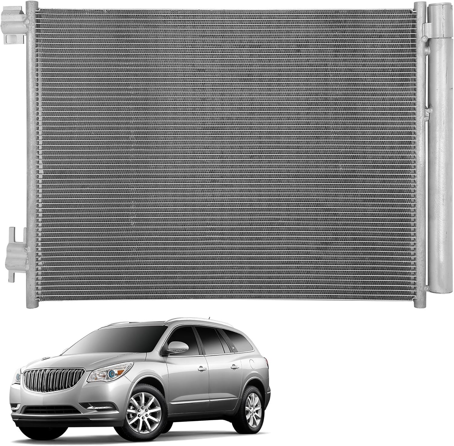 OCPTY Aluminum A/C Condenser Replacement Fit for 2018-2023 for Nissan Kicks 1.6L 2020-2023 for Nissan Sentra 2.0L 2020-2023 for Nissan Versa 1.6L