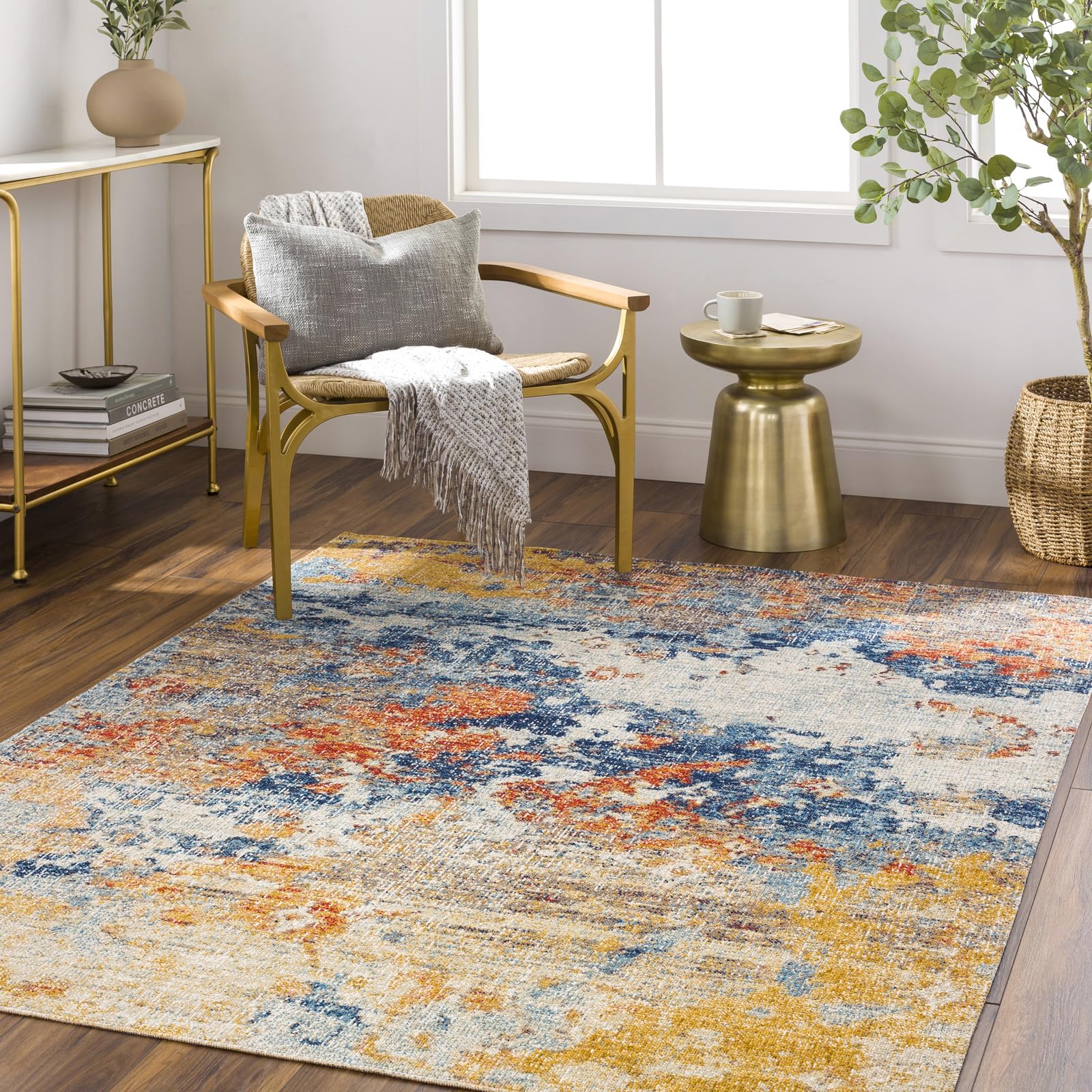 Livabliss Blue/Yellow/Orange Huntington Beach-Modern In- & Outdoor Rug - 200 X 275 Cm