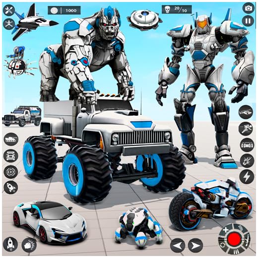 Robot Car Transformation Game: Flying Bike Robot Transformation Games: Futuristic Robot Car Shooting Games: Multi Robot Fighting Games - City Battle Attack - Mech Battle - Robot Survival - War Robots