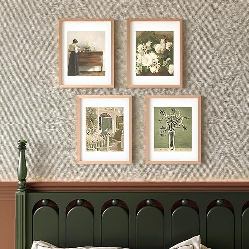 Vista 74 de KINLINK Juego de 2 portarretratos de 6 x 8 pulgadas, marco de fotos de madera mate de 4 x 6 pulgadas con plexiglás para 4 x 6 con paspartú o 6 x 8