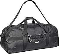 Fitdom 132L 36" Heavy Duty Extra Large Duffel Bag for Gym, Sports, Travel - Compression Straps, Team Handles, 80lb Capacity