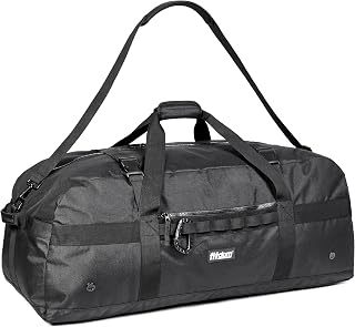 Fitdom 132L 36" Heavy Duty Extra Large Duffel Bag for Gym, Sports, Travel - Compression Straps, Team Handles, 80lb Capacity