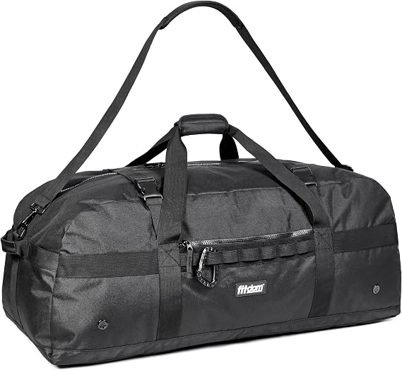 Fitdom 132L 36 Heavy Duty Extra Large Sports Gym Equipment Travel Duffel Bag W/Adjustable Shoulder & Compression Straps. Perfect for Soccer Baseball Basketball Hockey Football Team Coaches & More