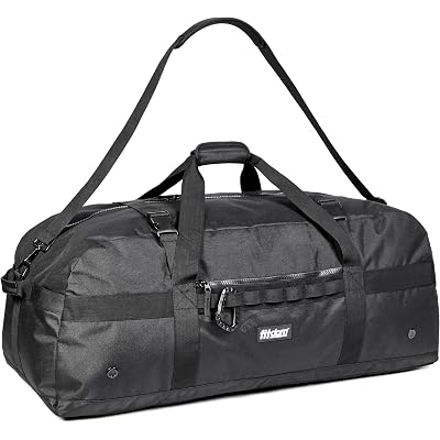 Fitdom 132L 36" Heavy Duty Extra Large Sports Gym Equipment Travel Duffel Bag W/Adjustable Shoulder & Compression Straps. Perfect for Soccer Baseball Basketball Hockey Football Team Coaches & More
