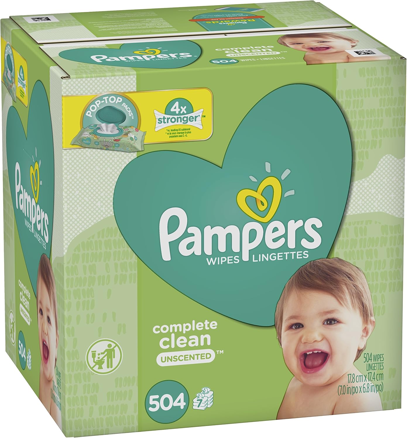 Dry Wipes Pampers Baby Wipes Complete Clean SCENTED 3X Pop-Top 216
