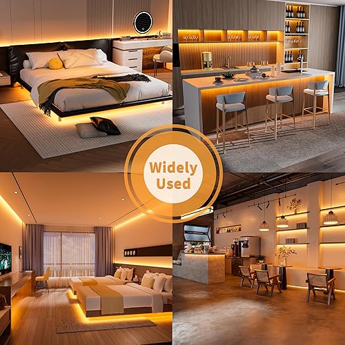 Miniatura 7 de PAUTIX COB - Tira de luz LED de 18 pies18.0 ft, 4000 K, blanco natural, 528 LEDsm 24 V, cinta LED flexible súper brillante con certificación UL para