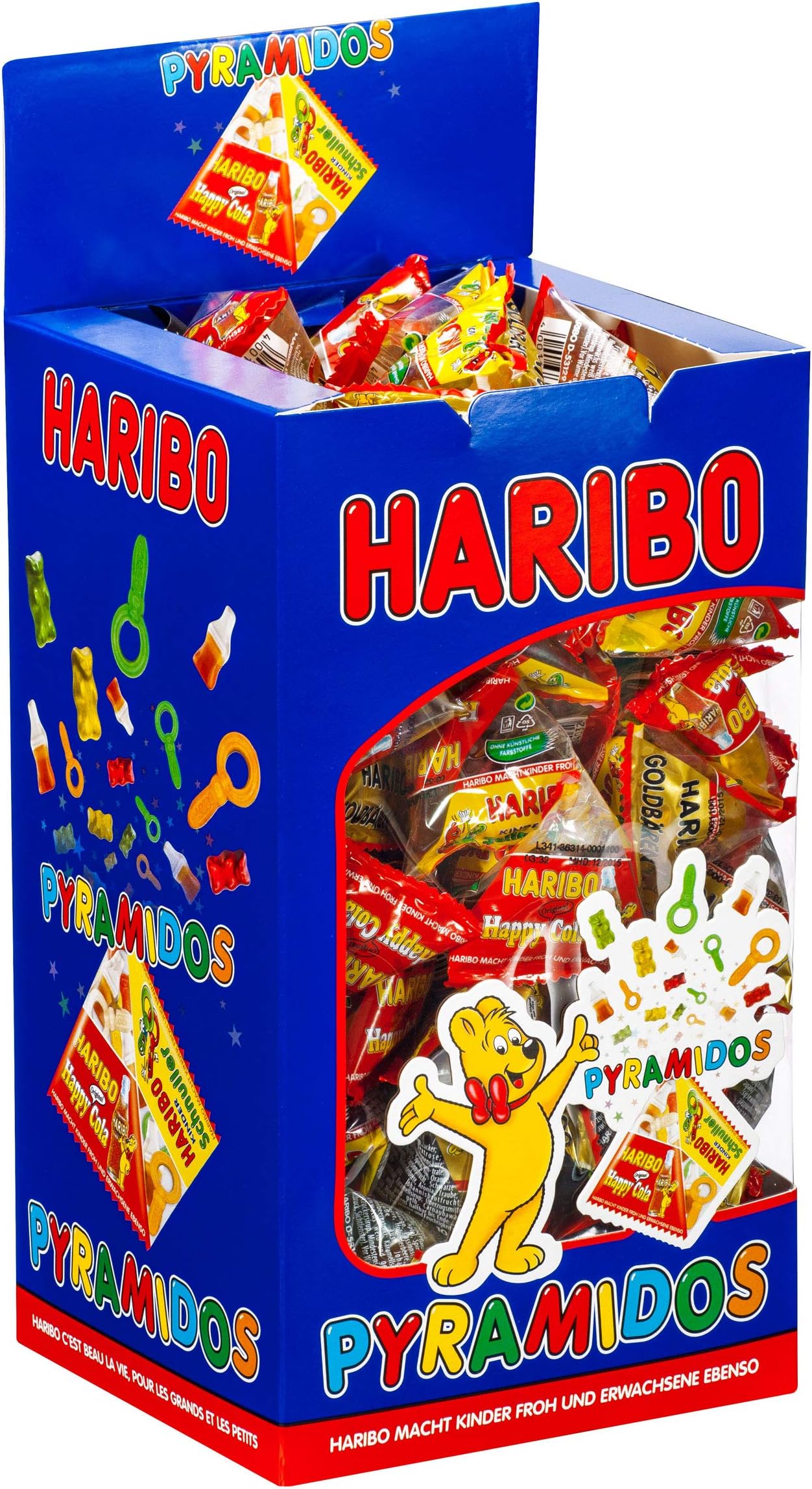 HARIBO Pyramidos Fruit Gum 75 Mini Bags in Box VE = 1