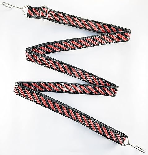 Cuerda elástica plana con ganchos de acero de longitud ajustable de 67 a 126 pulgadas, correa elástica resistente para bicicletas al aire libre