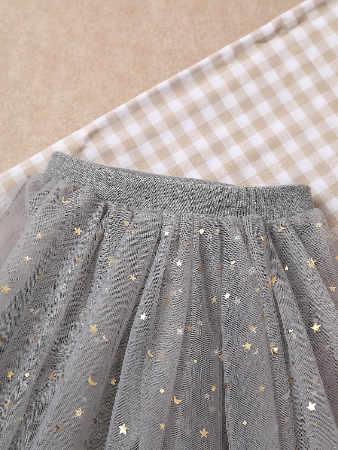 Toddler Girls Cotton Footless Pantskirt Leggings Tights Pants with Sequins Tutu Skirt