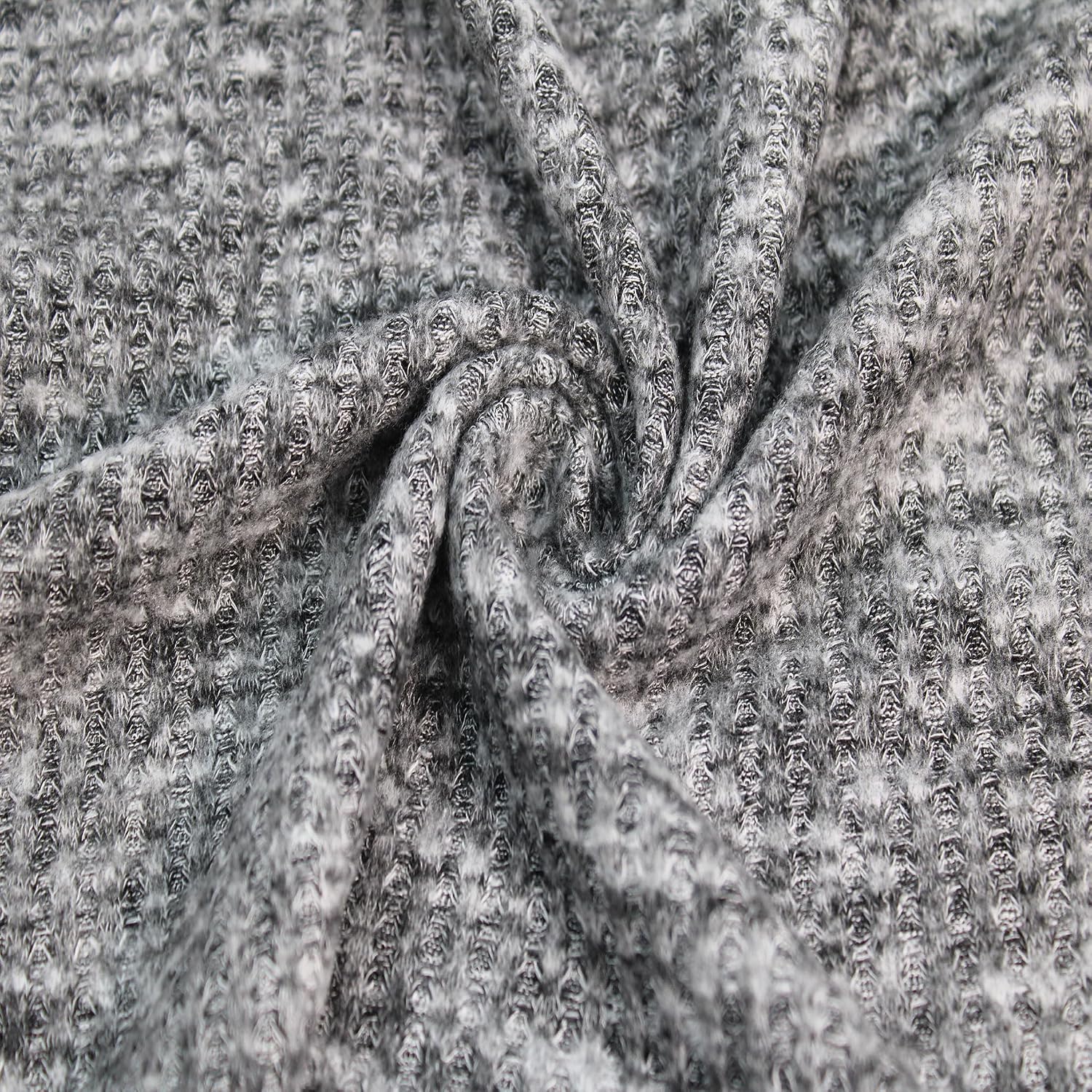 60" Wide Poly Spandex Rayon Rich Waffle Brushed Knit Fabric by The Yard - 210GSM, Medium Weight, 4-Way Stretch - Apparel, Drapery, Headbands, Decorations & DIY