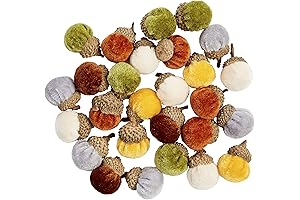 Fall Mini Velvet Acorn Filler: Vibrant Visual Allure for Home Decor