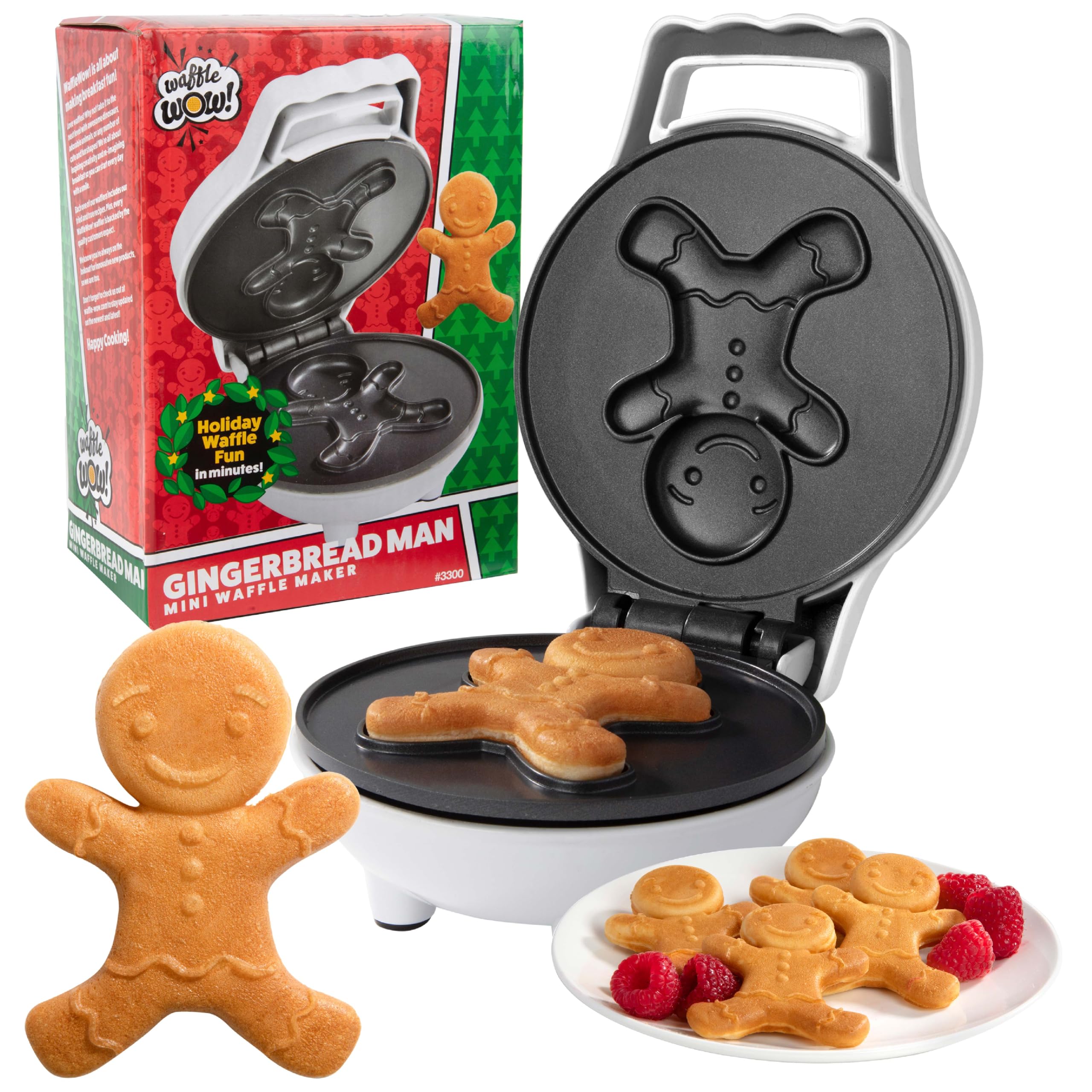 Amazon.com: Gingerbread Man Mini Waffle Maker- Festive 4