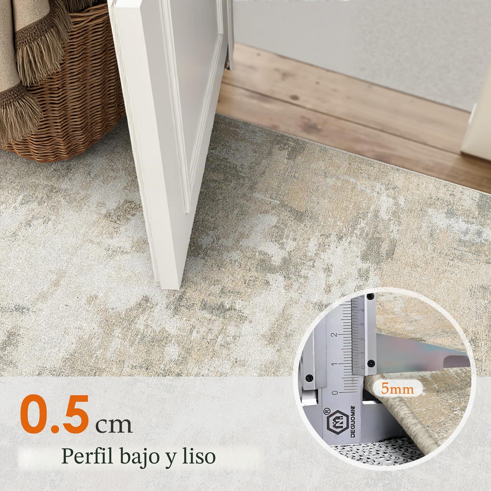 PureCozy Alfombra Salon 200x300cm Beige Alfombras Cocina Antideslizante Lavables Modernas Abstractas Tapete Infantil Habitacion Dormitorio Sala Pelo Corto Carpet
