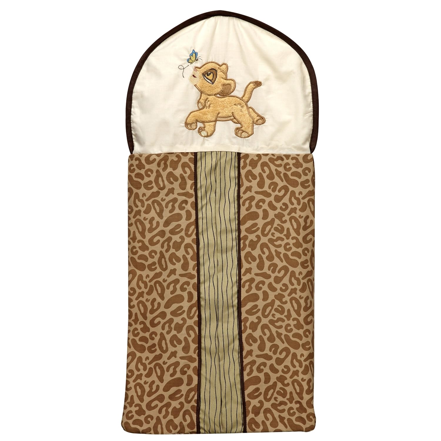 Disney Lion King Simba's Wild Adventure Appliqued Diaper Stacker, Ivory, Brown, Sage, Tan