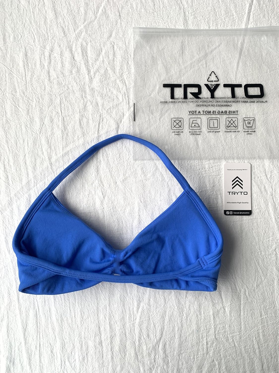 Impact Strappy Bra Backless Halter Sports Yoga Top Women Workout Fitness Gym Outdoor Front Motion Scrunch Tops - Image 5