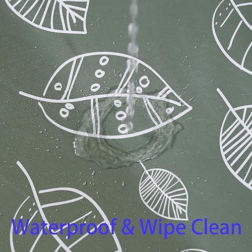 Miniatura 5 de Mantel redondo de vinilo ajustable con reverso de franela y borde elástico, impermeable, resistente a las manchas y el aceite, de cloruro de