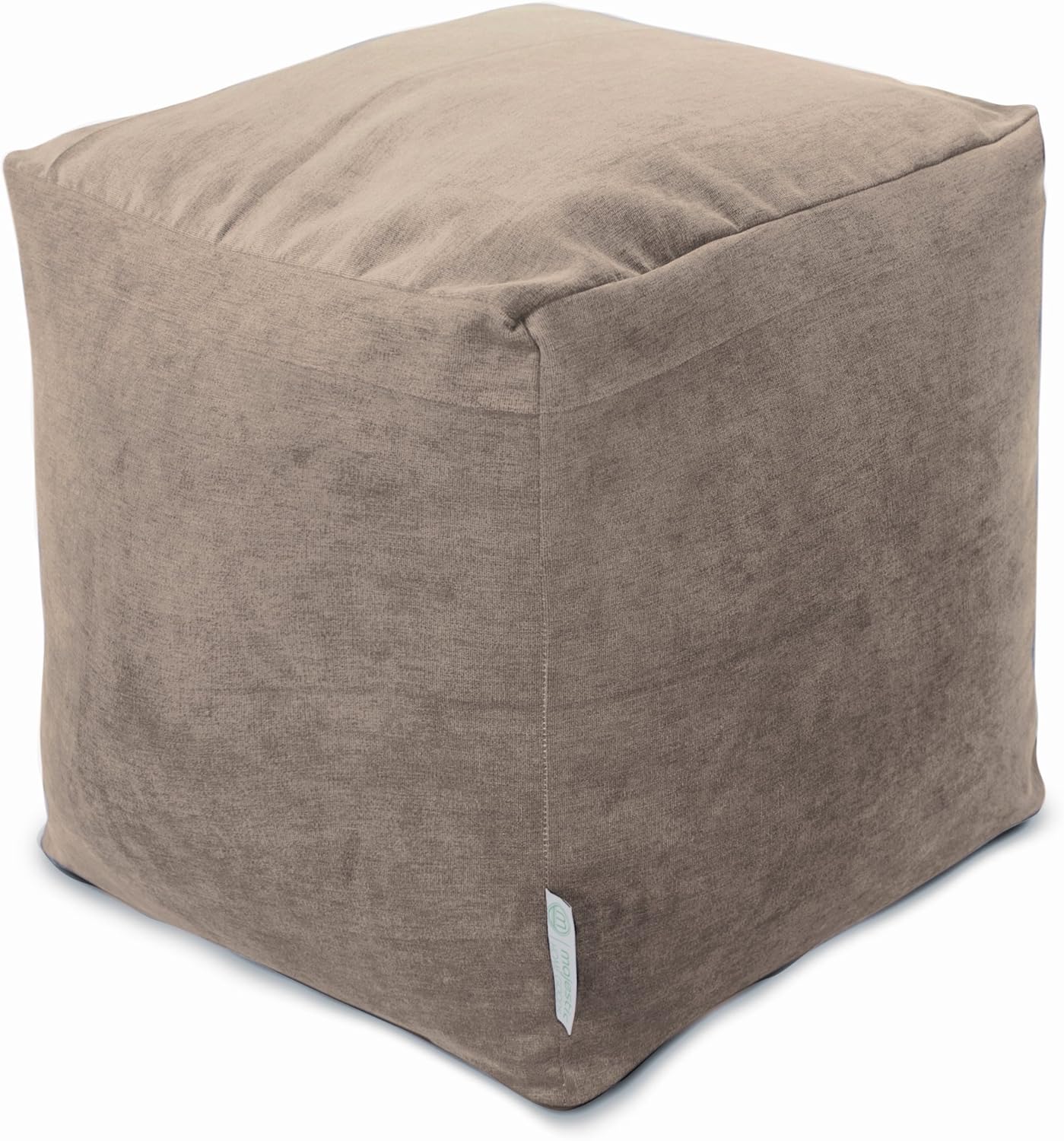 Majestic Home Goods Pearl Villa Indoor Bean Bag Ottoman Pouf Cube 17" L x 17" W x 17" H