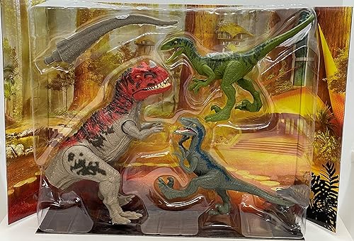 Miniatura 3 de Jurassic World: Campamento Cretácico - Set de combate cretácico en la Isla Nublar con ceratosaurus y 2 velociraptores