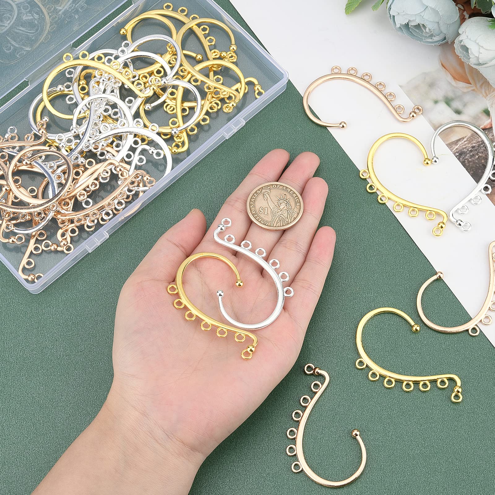 アクセサリー EDDERA Gold Key Hole Cuff アクセサリー EDDERA Gold Key Hole Cuff Dangling Chain Ear