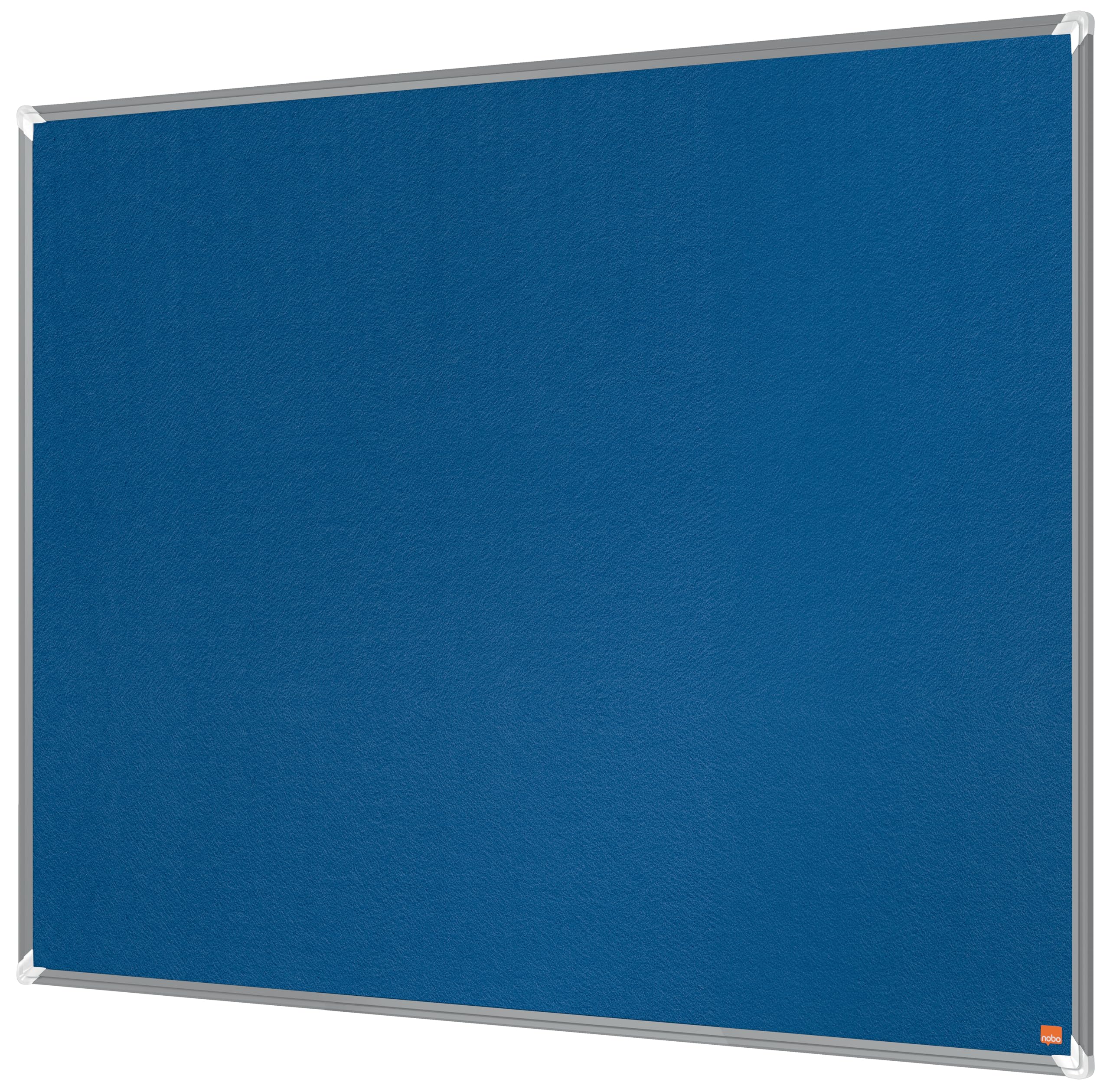 Nobo Premium Plus Felt Notice Board 1200x900mm – Blue |Pin Board for Wall, Office Noticeboard, Display Board, Felt Memo Board, Vision Board, Mood Board, EU Ecolabel Certified